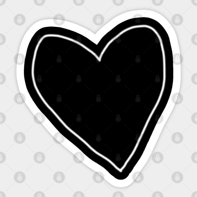 Minimal White Heart Line Drawing Sticker by ellenhenryart